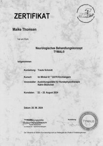 Zertifikat: Neurologisches Behandlungskonzept TYMAL